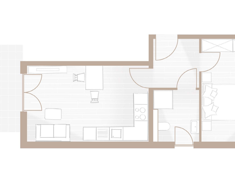 Wohnung zur Miete - Erstbezug 1.040 € 2 Zimmer 47,2 m² 1. Geschoss frei ab sofort Anzing 85646