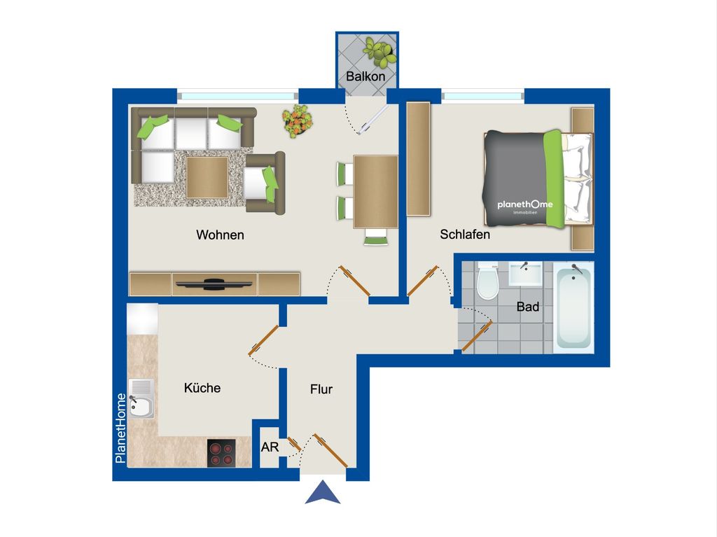 Wohnung zum Kauf 449.000 € 2 Zimmer 65 m²<br/>Wohnfläche 3.<br/>Geschoss Eppendorf Hamburg 20251