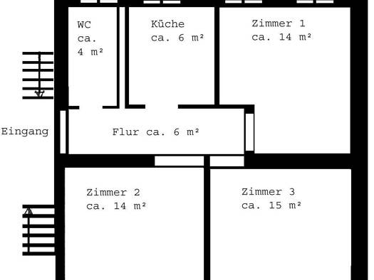 Wohnung zur Miete 785 € 3 Zimmer 58 m² EG frei ab 01.09.2026 Peter-Henlein-Straße x Steinbühl Nürnberg 90443