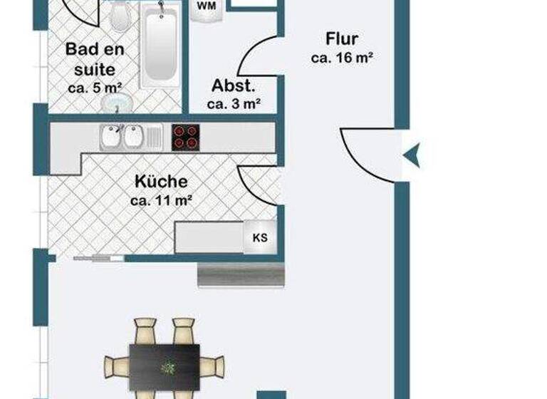 Wohnung zum Kauf 1.460.000 € 3 Zimmer 148,2 m² 5. Geschoss Sachsenhausen Frankfurt am Main 60594