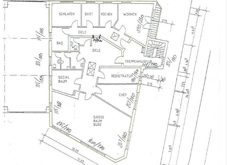 Bürofläche zur Miete provisionsfrei 1.395 € 257 m²<br/>Bürofläche Am Steinacher Kreuz 24 Schmalau Nürnberg 90427