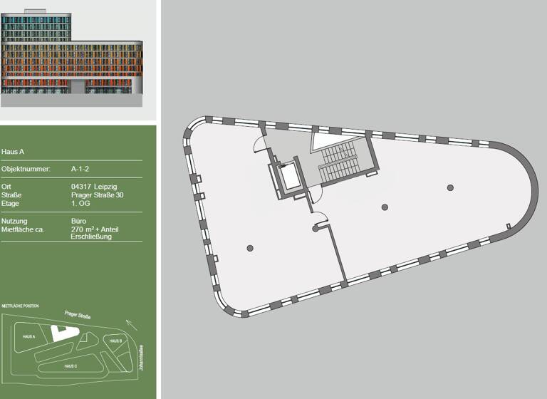 Bürofläche zur Miete - Erstbezug provisionsfrei 21,50 € 270 m² Bürofläche Zentrum-Südost Leipzig 04103