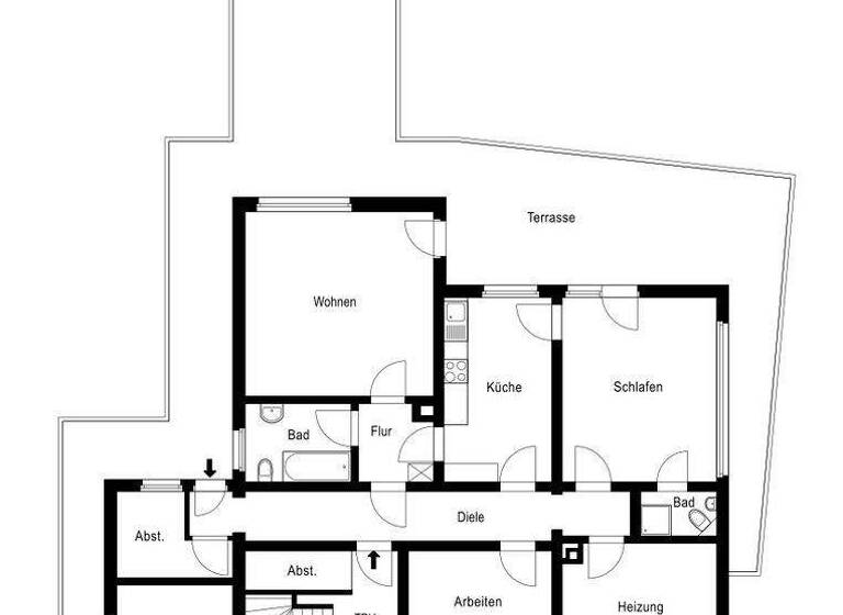 Wohnung zur Miete 1.195 € 3 Zimmer 119 m² EG Schwimmbadstraße 7 Bad Herrenalb 76332