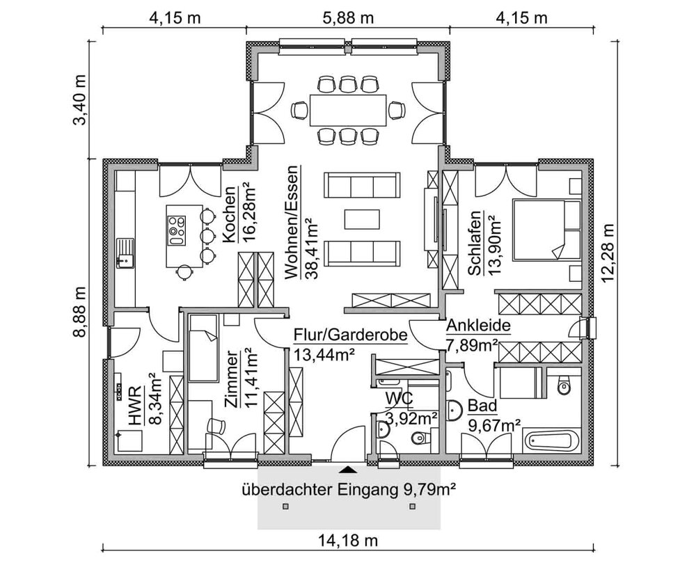 Bungalow zum Kauf 422.010 € 3 Zimmer 133 m²<br/>Wohnfläche 825 m²<br/>Grundstück Thierbach Kitzscher / Thierbach 04567