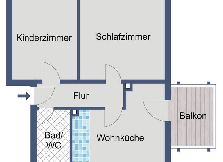 Wohnung zur Miete 426 € 2 Zimmer 59,7 m² 1. Geschoss Struthweg 8 B Oberkaufungen Kaufungen 34260
