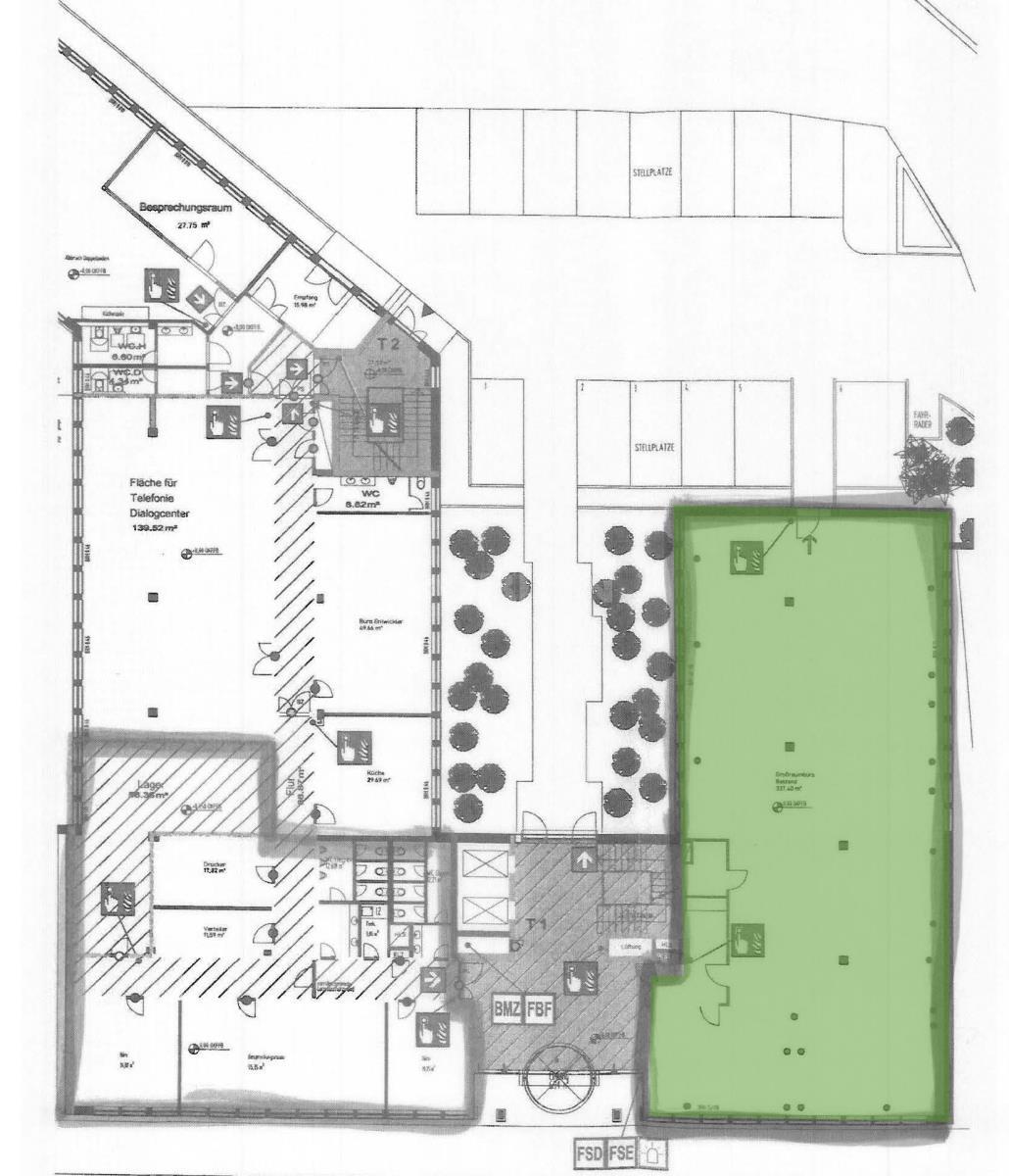 Büro-/Praxisfläche zur Miete 15 € 548 m²<br/>Bürofläche ab 548 m²<br/>Teilbarkeit Südviertel Essen 45128