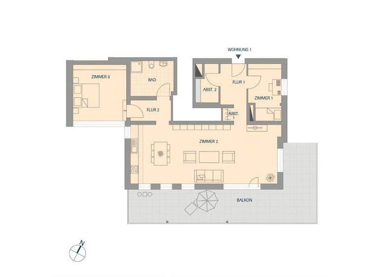 Wohnung zum Kauf 499.900 € 3 Zimmer 113,4 m² 1. Geschoss Neustädter Straße 39 Titisee Titisee-Neustadt 79822