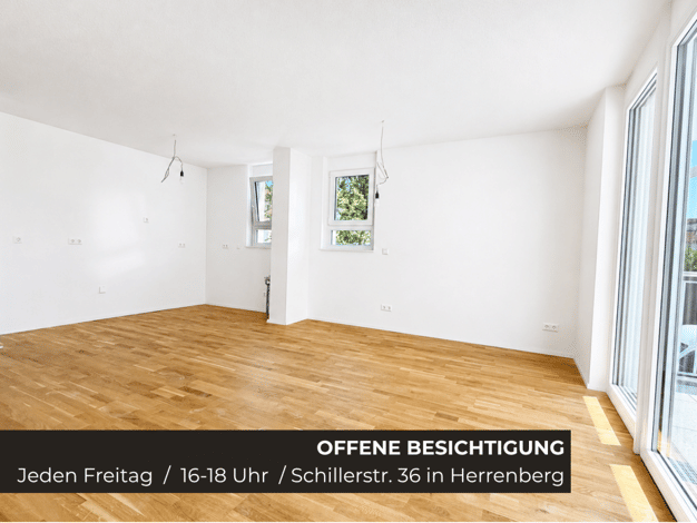 Wohnung zum Kauf - Neubau provisionsfrei 459.000 € 2 Zimmer 61,8 m² 1. Geschoss Schillerstraße 36 Herrenberg Herrenberg 71083