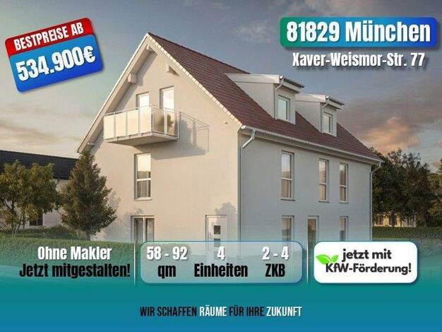 WG-Zimmer zum Kauf - Neubau provisionsfrei als Kapitalanlage geeignet 754.900 € 4 Zimmer 92 m² Xaver-Weismor-Str. 77 Trudering-Riem München 81829
