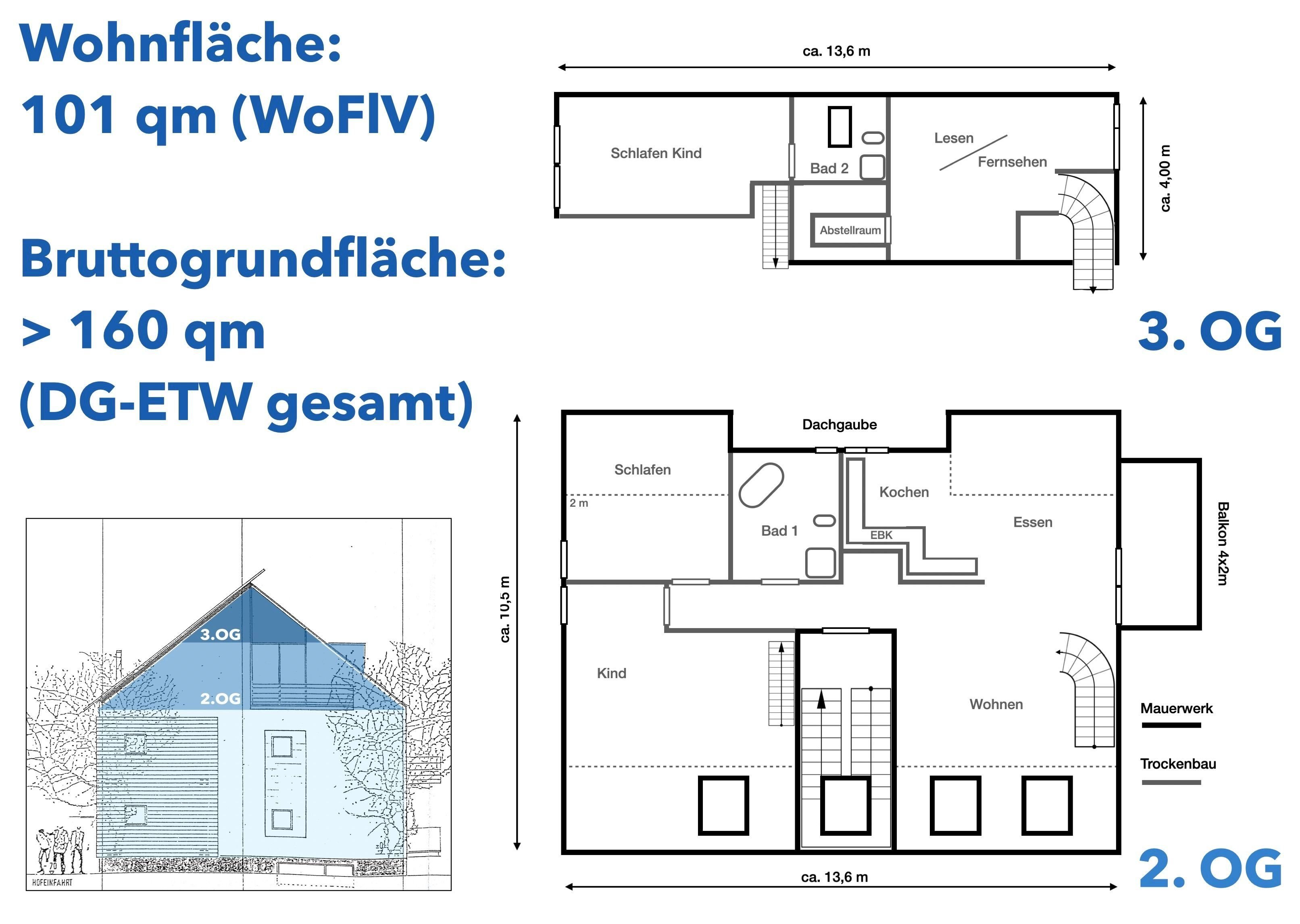 Wohnung zum Kauf 235.000 € 3 Zimmer 101 m²<br/>Wohnfläche 2.<br/>Geschoss Franz-Mehringstr. 2 Dölau Halle (Saale) 06120