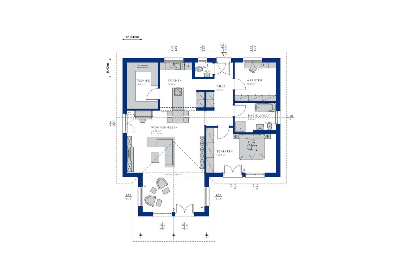 Bungalow zum Kauf 916.920 € 3 Zimmer 107 m²<br/>Wohnfläche 1.100 m²<br/>Grundstück Probstberg Wenzenbach 93173