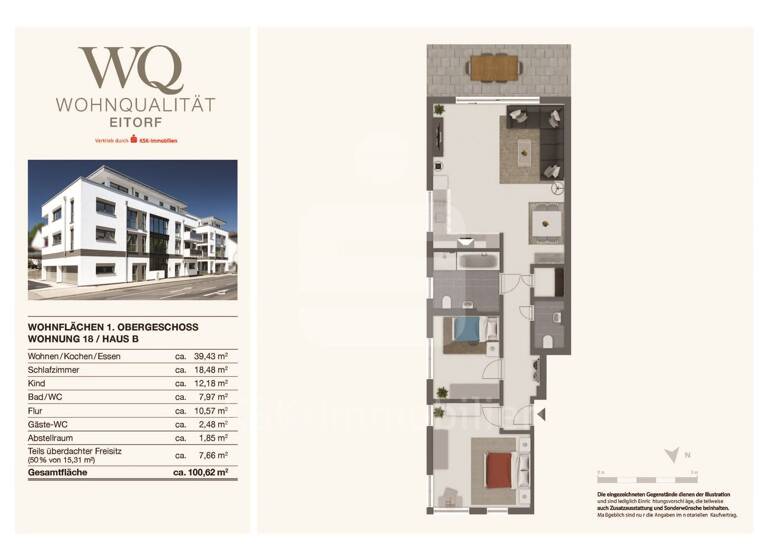 Wohnung zur Miete - Erstbezug 1.288 € 3 Zimmer 103 m² EG Eitorf 53783