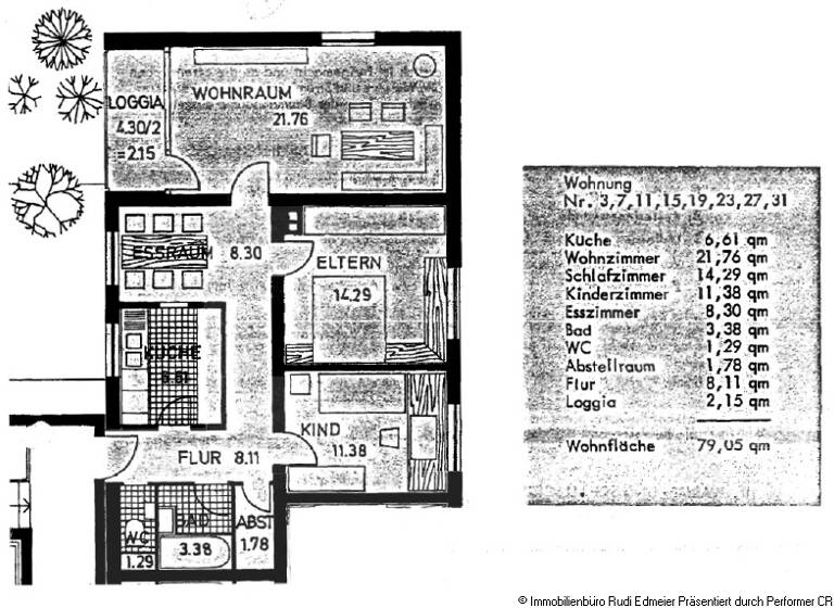 Wohnung zum Kauf 209.000 € 3 Zimmer 79 m² 1. Geschoss Stadt AU 30 Deggendorf 94469