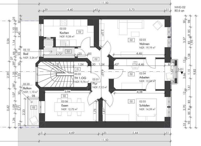 Wohnung zum Kauf provisionsfrei 485.000 € 4 Zimmer 81 m² 1. Geschoss Blumenstr. 37 Weststadt Heidelberg 69115