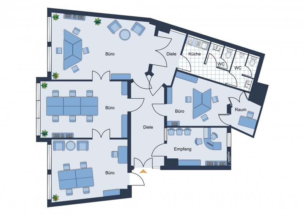 Bürofläche zur Miete 1.365 € 5 Zimmer 182 m²<br/>Bürofläche Große Ulrichstraße 7-9 Altstadt Halle 06108