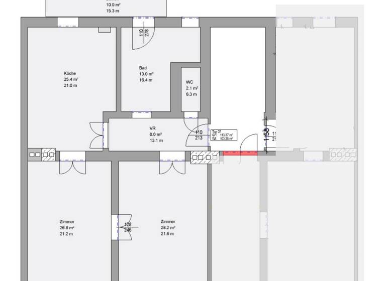 Wohnung zum Kauf 3 Zimmer 103,3 m² 3. Geschoss Eggenberg Graz,04.Bez.:Lend 8020