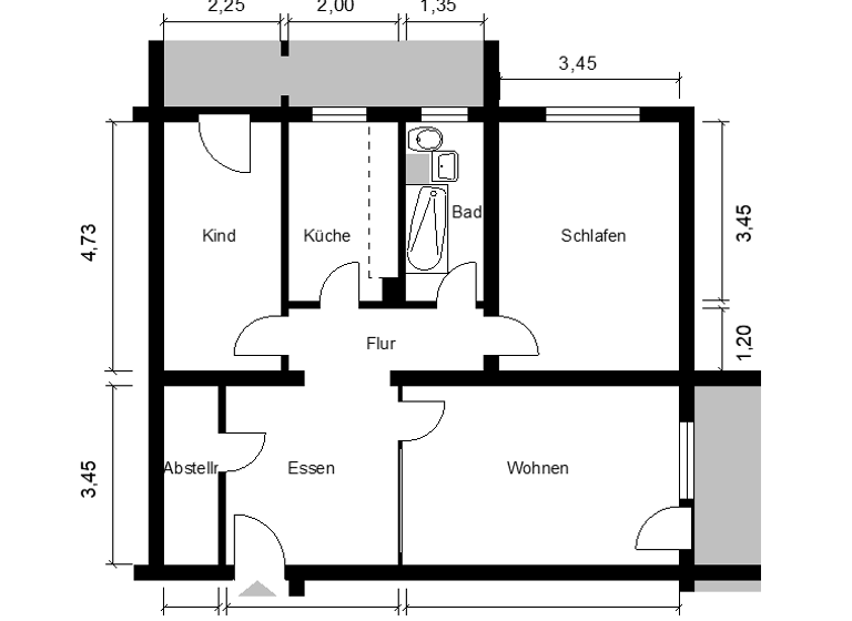Wohnung zur Miete 660 € 3 Zimmer 77,8 m² 7. Geschoss frei ab 01.08.2026 Carl-Schurz-Str. 13 Damaschkestraße Halle 06130
