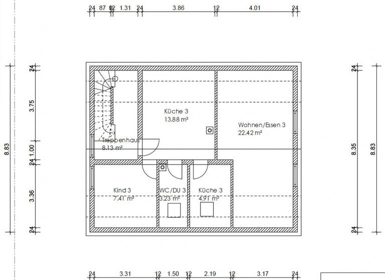Wohnung zur Miete 900 € 2,5 Zimmer 53 m² 2. Geschoss Konrad Adenauer Str. 3 Lämmerspiel Mühlheim am Main 63165