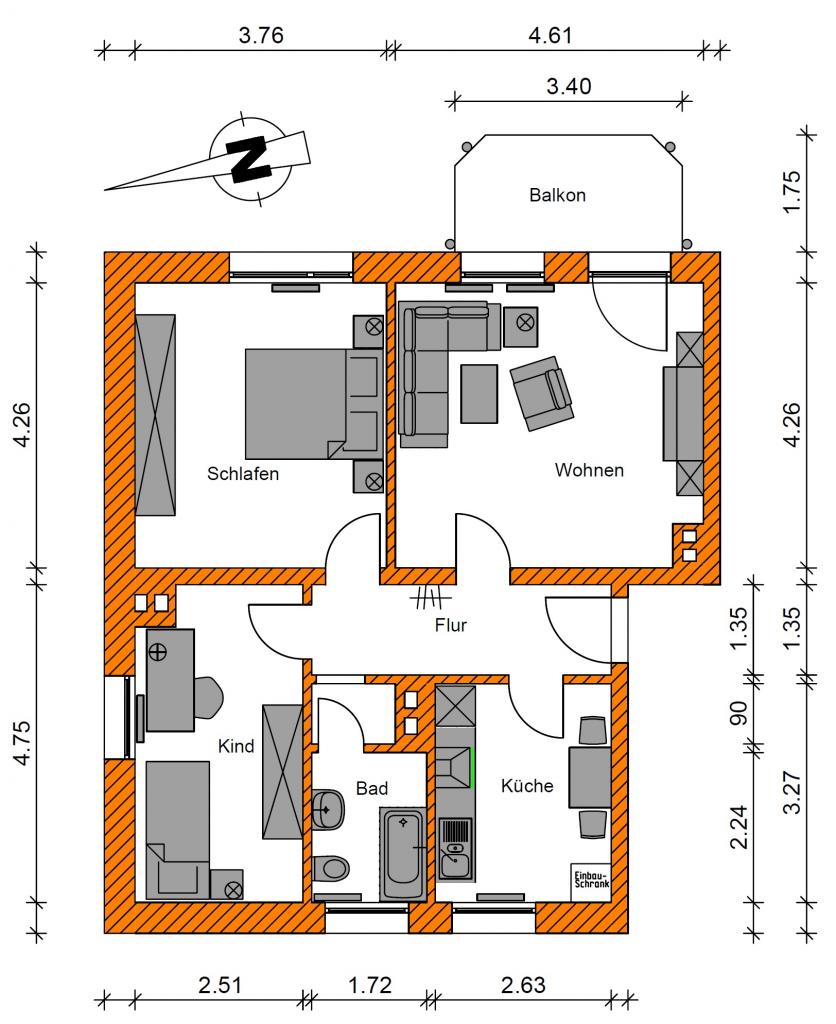 Wohnung zur Miete 495 € 3 Zimmer 67,9 m²<br/>Wohnfläche 3.<br/>Geschoss Sudenburger Wuhne 37 Wormser Platz Magdeburg 39112