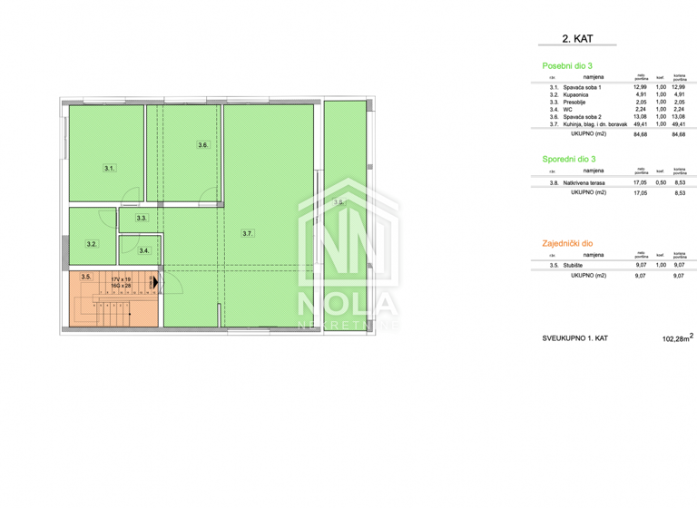 Wohnung zum Kauf 245.000 € 3 Zimmer 2. Geschoss Vodice 22211
