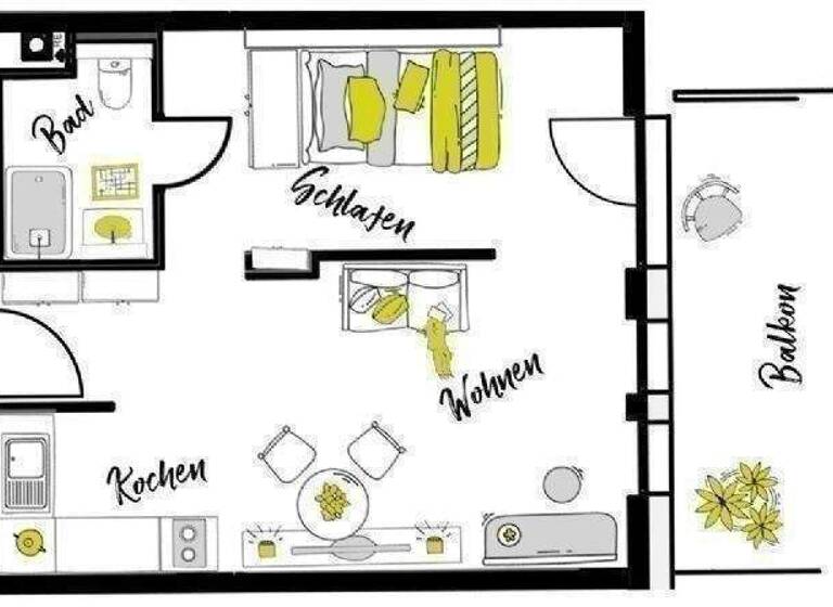 Studio zur Miete 783 € 1 Zimmer 38 m² 2. Geschoss frei ab 15.04.2026 Theodor-Heuss-Straße 26 Ingolstadt 85055