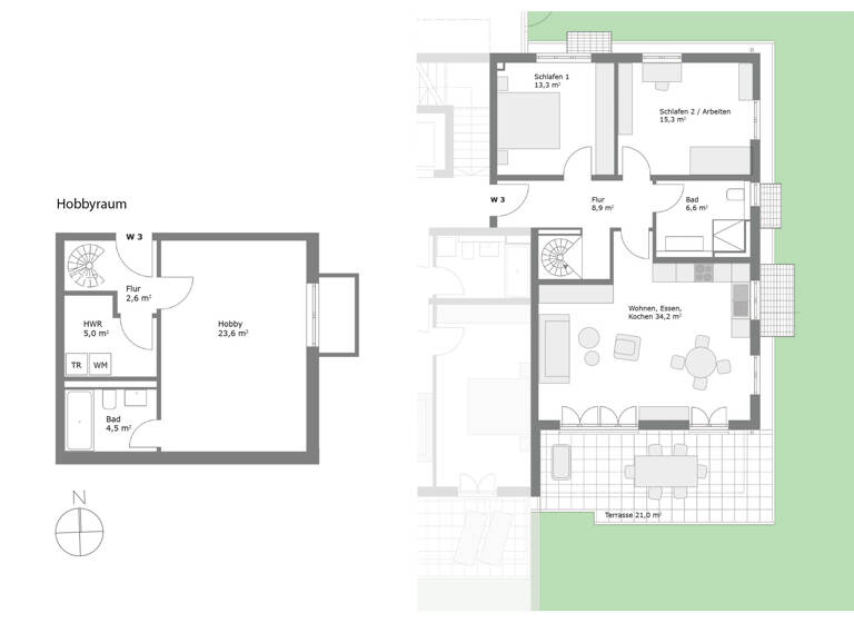 Maisonette zum Kauf - Erstbezug provisionsfrei 917.000 € 3 Zimmer 106,6 m² Gelting Geretsried / Gelting 82538