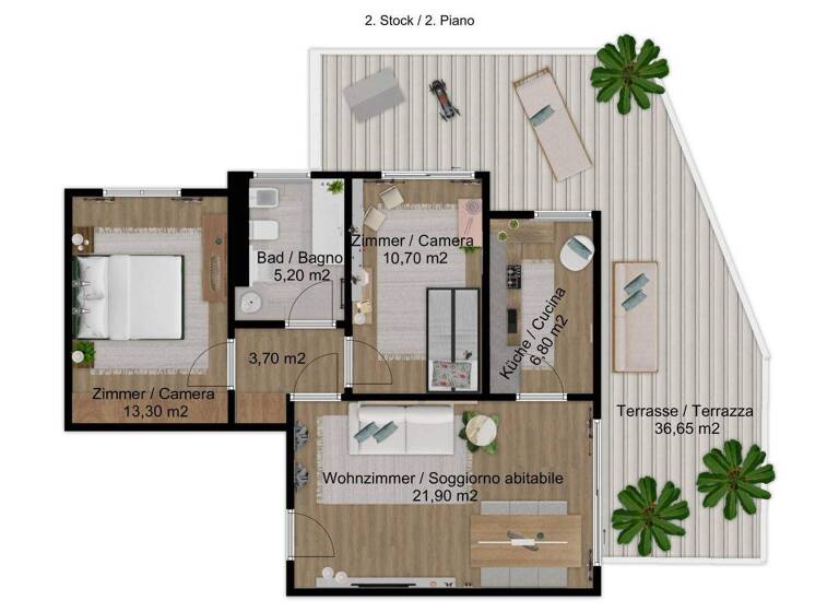 Wohnung zum Kauf 430.000 € 3 Zimmer 92 m² 3. Geschoss Bozen 39100