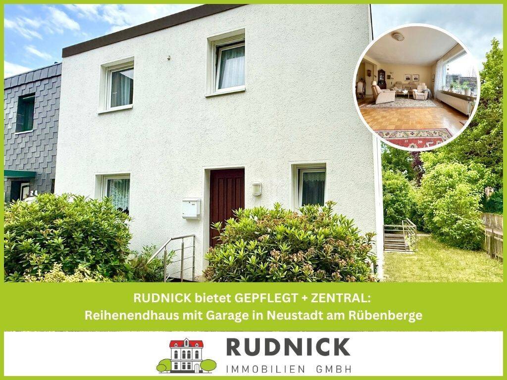 RUDNICK bietet GEPFLEGT + ZENTRAL: Reihenendhaus mit Garage in Neustadt am Rübenberge