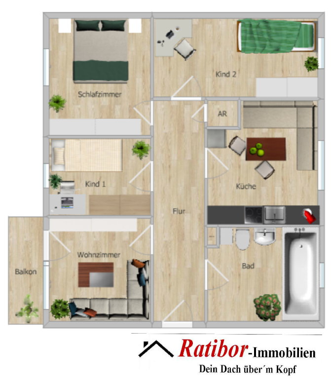 Wohnung zum Kauf 239.500 € 4 Zimmer 80 m²<br/>Wohnfläche Roth Roth 91154