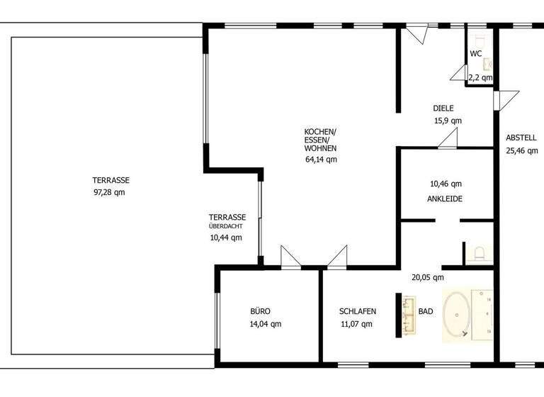 Terrassenwohnung zum Kauf 449.000 € 3 Zimmer 164,1 m²<br/>Wohnfläche Scheuern Gernsbach 76593