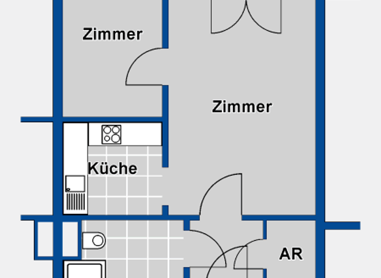 Wohnung zur Miete nur mit Wohnberechtigungsschein 450 € 1,5 Zimmer 46,4 m² EG frei ab 01.04.2026 Zirkusweg 11 St. Pauli Hamburg 20359