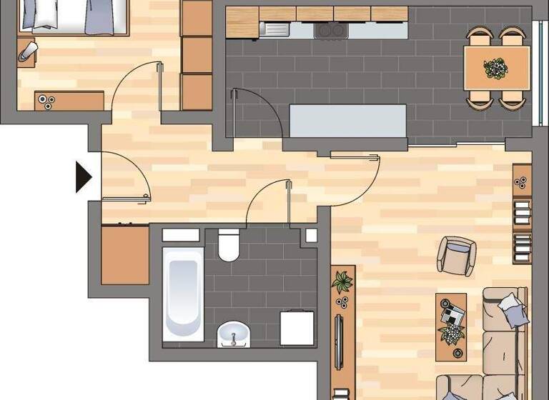 Wohnung zur Miete 579 € 2 Zimmer 58,5 m² 1. Geschoss Postgrabenstraße 2A Bellheim 76756