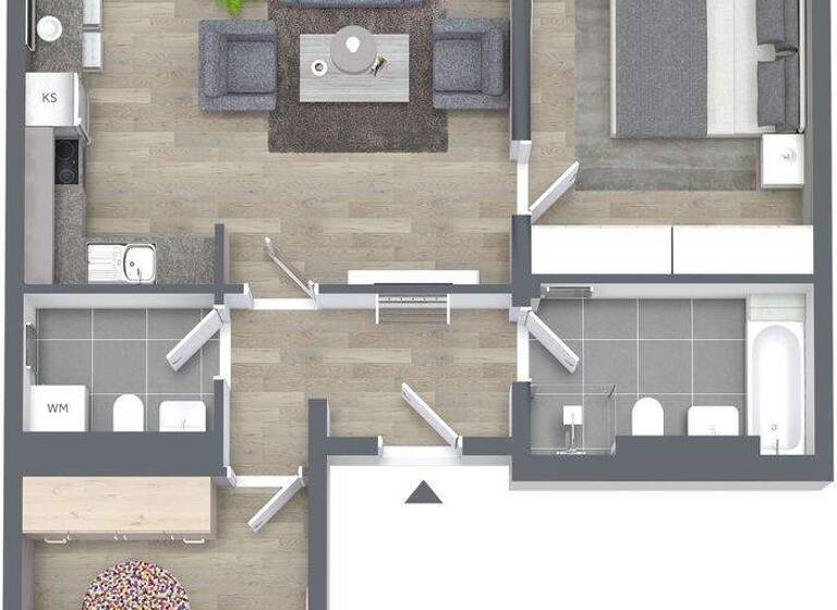 Wohnung zur Miete 590 € 3 Zimmer 74,9 m² 1. Geschoss frei ab 01.05.2026 Am Bernsdorfer Hang 10 Bernsdorf Chemnitz 09126