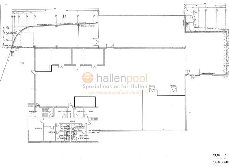 Produktionshalle zur Miete provisionsfrei 977 m² Lagerfläche Ruhla 99842