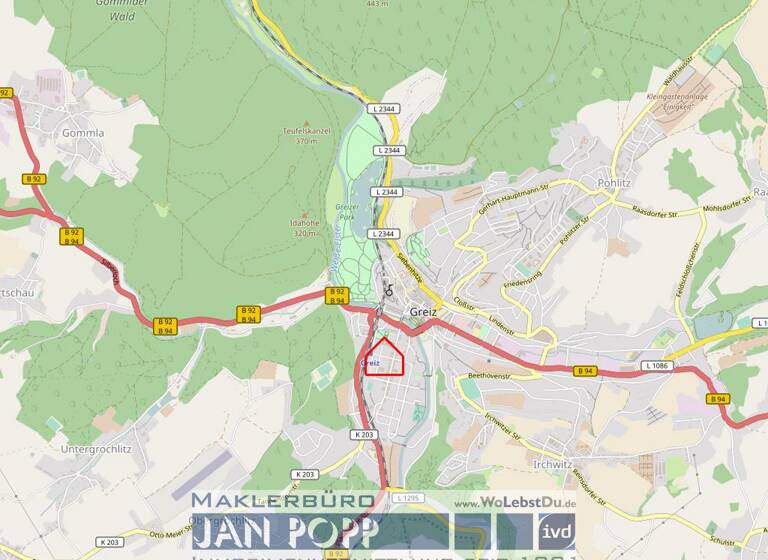 Laden zur Miete 625 € 2 Zimmer 128 m² Verkaufsfläche Greiz 07973