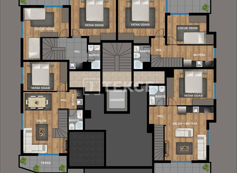 Studio zum Kauf 162.000 € 3 Zimmer 118 m² EG Antalya 07100