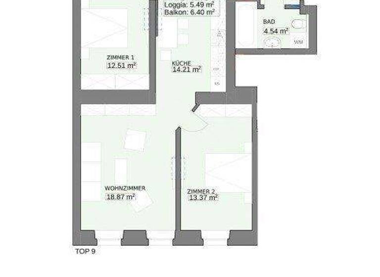 Terrassenwohnung zum Kauf - Erstbezug 525.000 € 4 Zimmer 69,7 m² 2. Geschoss Wien,Ottakring 1160