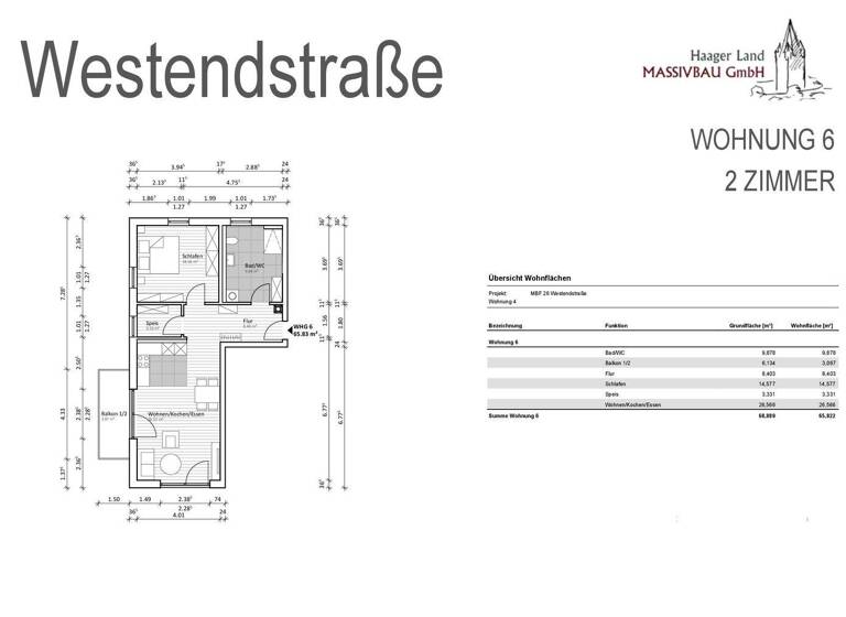 Wohnung zum Kauf provisionsfrei 408.860 € 2 Zimmer 65,5 m² 1. Geschoss Haag Haag i.OB 83527