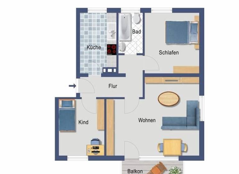 Wohnung zum Kauf provisionsfrei 179.000 € 3 Zimmer 70,8 m²<br/>Wohnfläche 2.<br/>Geschoss Süntelstraße 15 Stöcken Hannover 30419