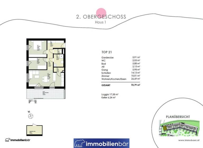 Wohnung zum Kauf - Erstbezug 369.000 € 3 Zimmer 72,8 m² 2. Geschoss Kienzlstraße 5 Bad Schallerbach 4701