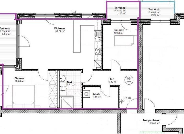 Wohnung zum Kauf 284.500 € 3 Zimmer 89,5 m² 2. Geschoss frei ab sofort Storchenweg 2 Wacken 25596
