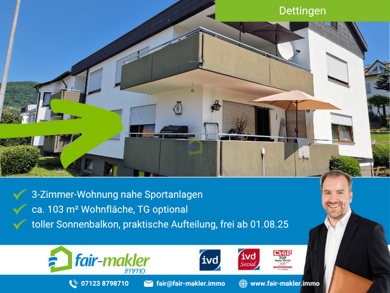 Wohnung zur Miete 1.040 € 3 Zimmer 103 m² frei ab 01.08.2025 Dettingen an der Erms 72581