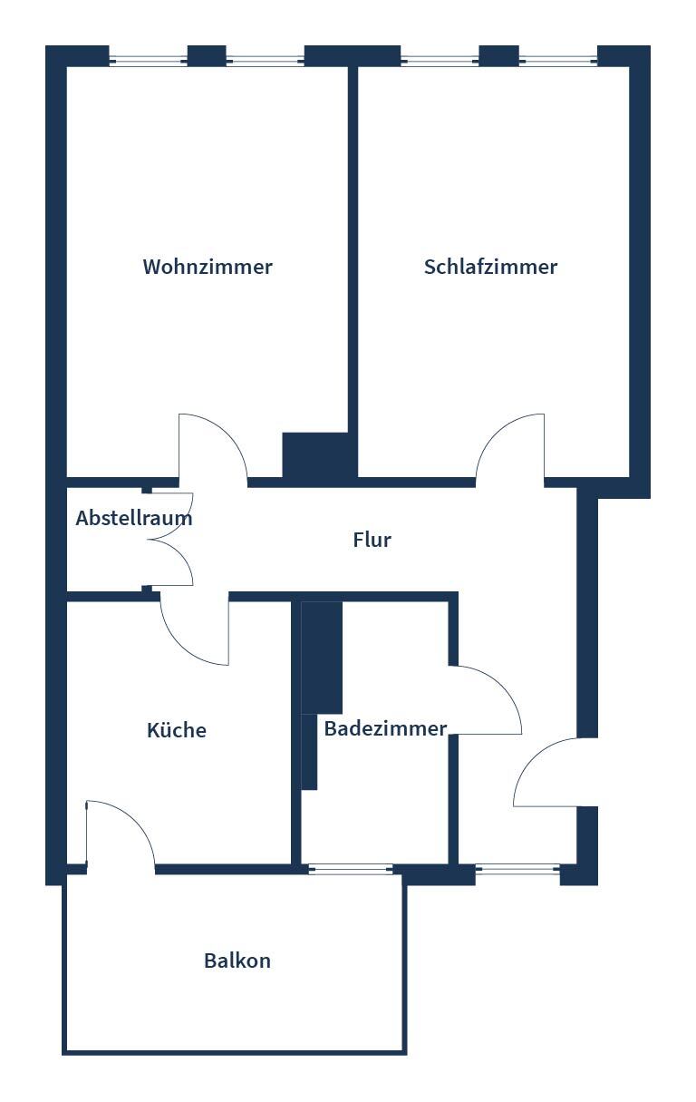 Wohnung zum Kauf 89.000 € 2 Zimmer 57 m²<br/>Wohnfläche 2.<br/>Geschoss Merseburg Merseburg (Saale) 06217