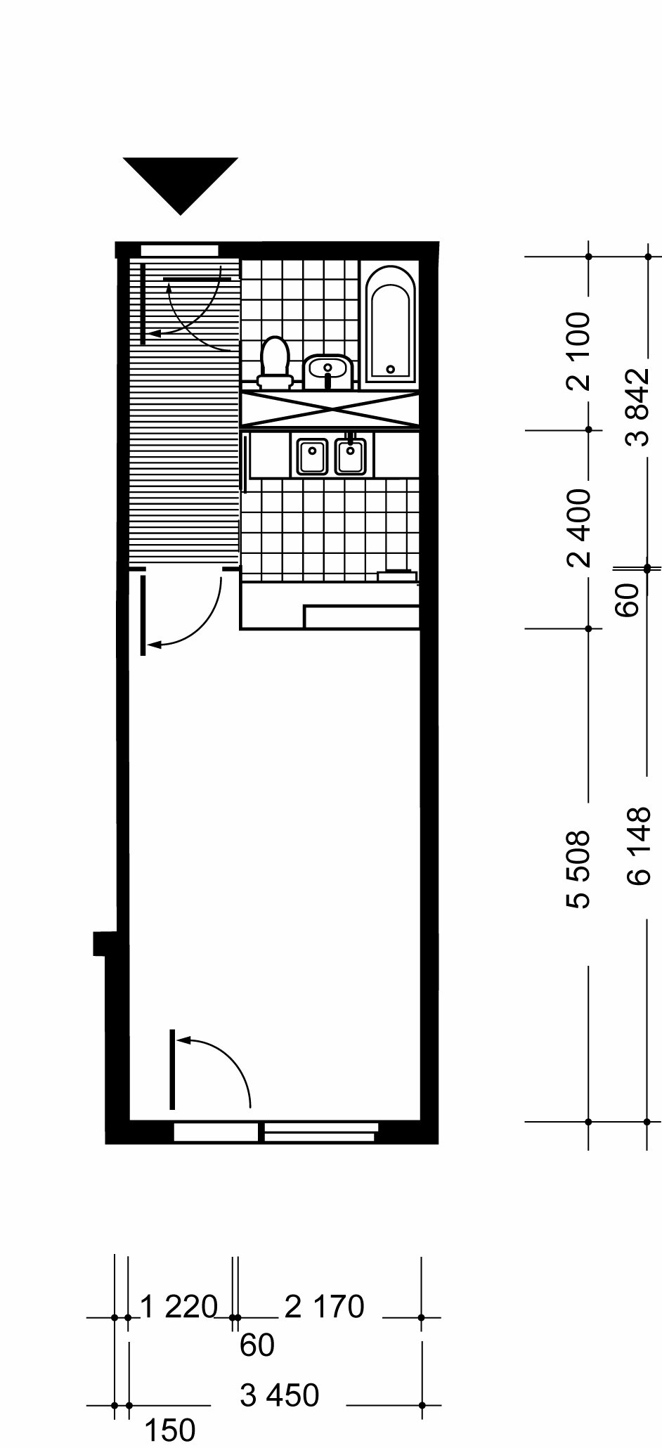 Wohnung zur Miete 253 € 1 Zimmer 33,2 m²<br/>Wohnfläche 13.<br/>Geschoss Alfred-Delp-Ring 23 Roter Berg Erfurt 99087