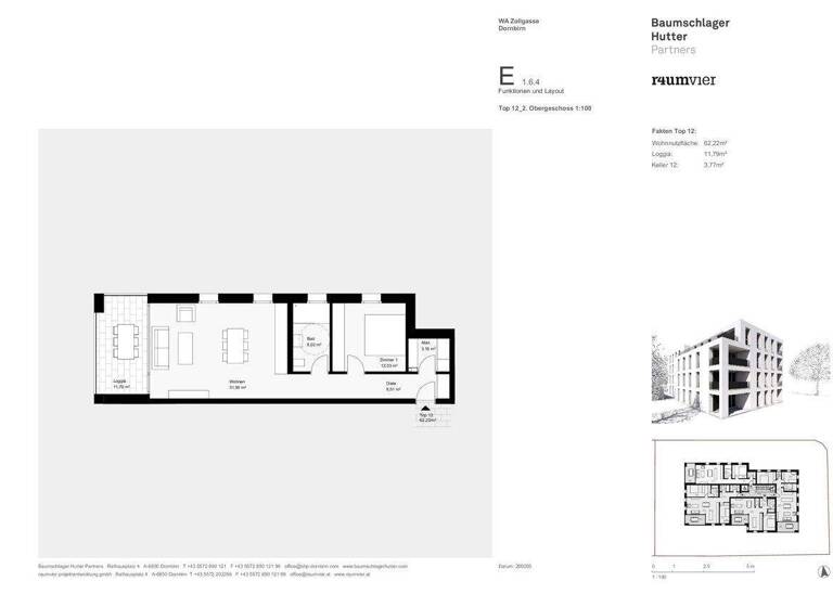 Wohnung zur Miete 1.021 € 2 Zimmer 62,2 m² 2. Geschoss frei ab 15.05.2026 Zollgasse 9a Dornbirn 6850