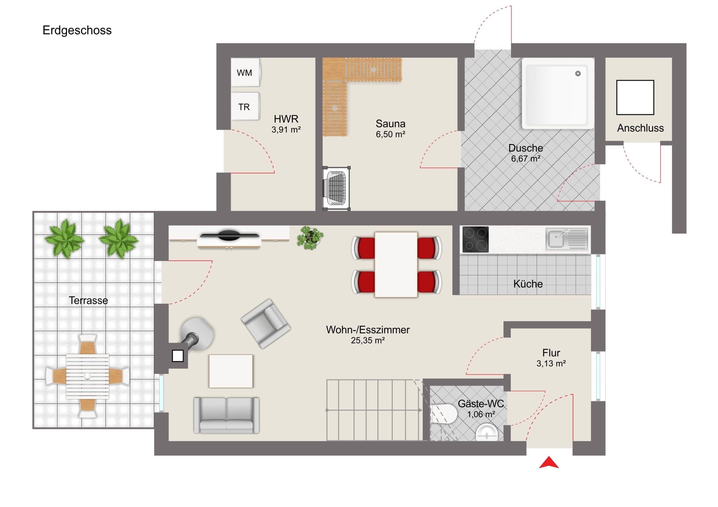 Reihenendhaus zum Kauf 259.000 € 4 Zimmer 111 m²<br/>Wohnfläche 1.226 m²<br/>Grundstück Grafschaft Schortens 26419