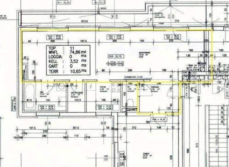 Wohnung zur Miete 1.490 € 3 Zimmer 75 m² 2. Geschoss Grundäckergasse 36 Wien 1100