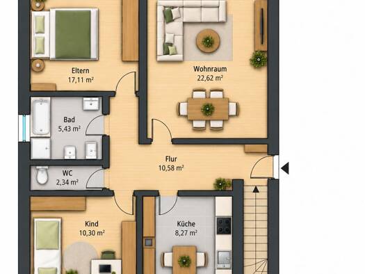 Wohnung zum Kauf 169.000 € 3 Zimmer 78 m² 2. Geschoss Neuendettelsau Neuendettelsau 91564