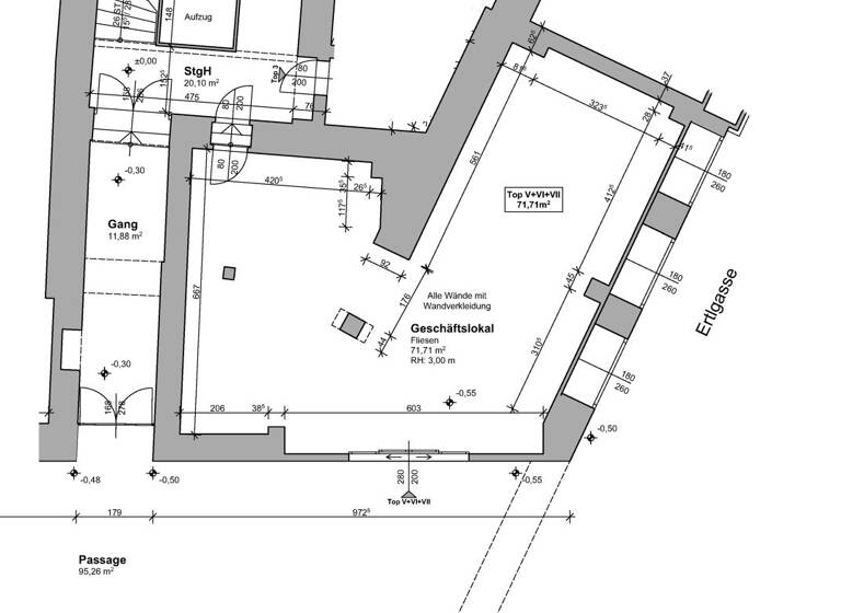 Laden zur Miete 103 € 1 Zimmer 72 m² Verkaufsfläche Rotenturmstraße 11 Wien 1010