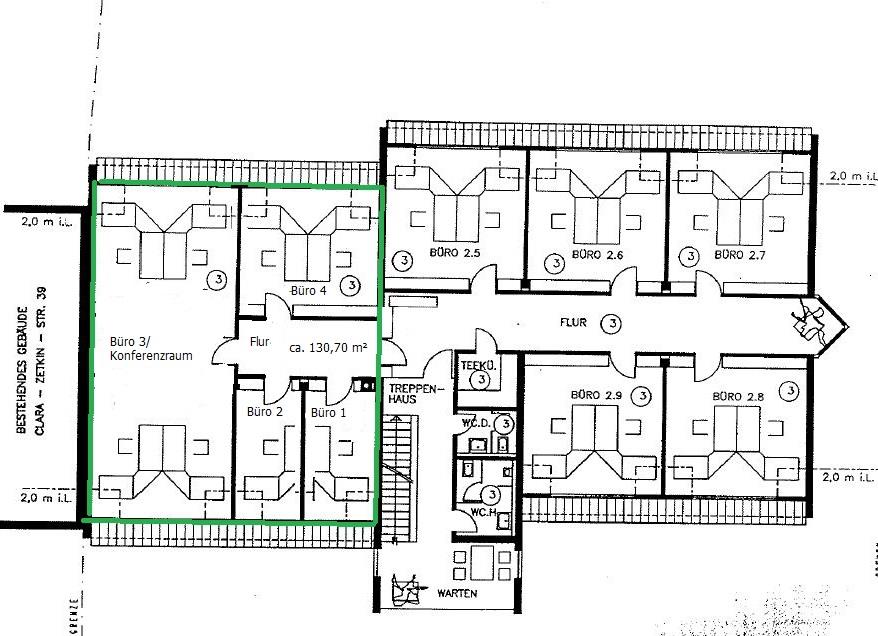 Bürofläche zur Miete 7,80 € 130,7 m²<br/>Bürofläche ab 130,7 m²<br/>Teilbarkeit Daberstedt Erfurt 99099